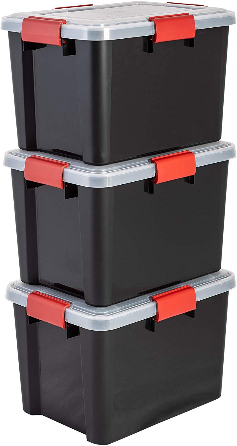 Iris Ohyama plástico lote de 6 cajas apilables de almacenamiento 28,5 x 19,5 x 14 cm transparentes NTB-5 5 L New Top Box 