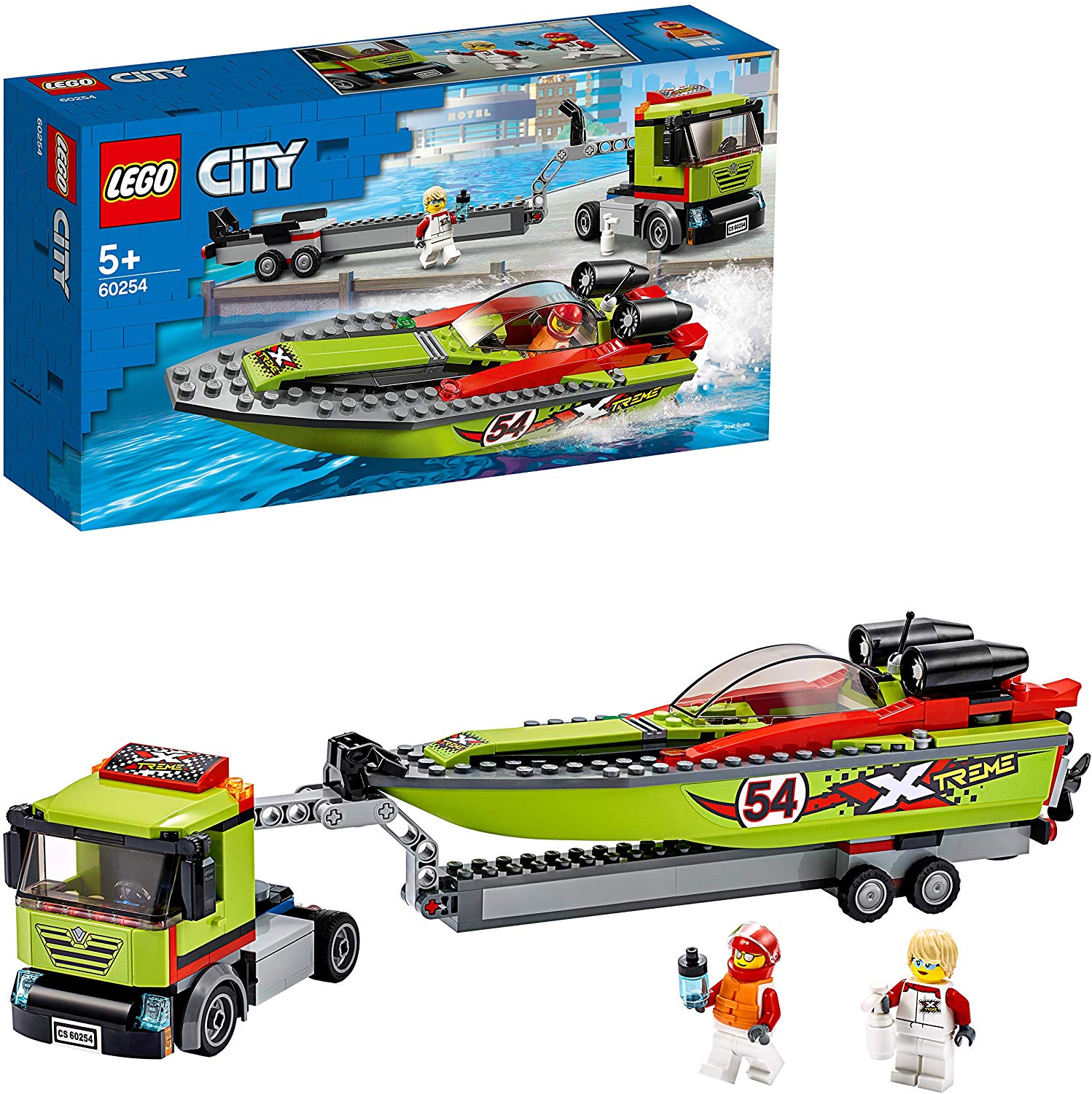 lego city race boat transporter